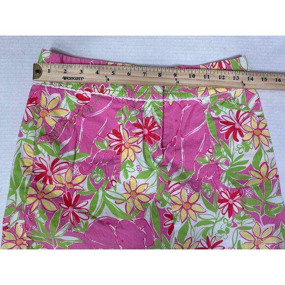 Lilly Pulitzer Womens Size 2 Skort Garden Vista Pink Elephant Print Sport Mini - Picture 6 of 7